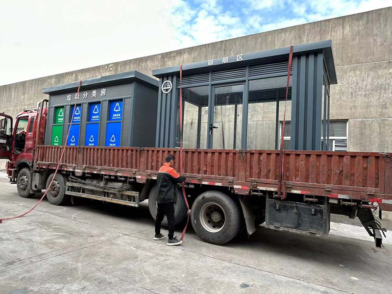 吸煙亭、垃圾分類房發(fā)貨安徽